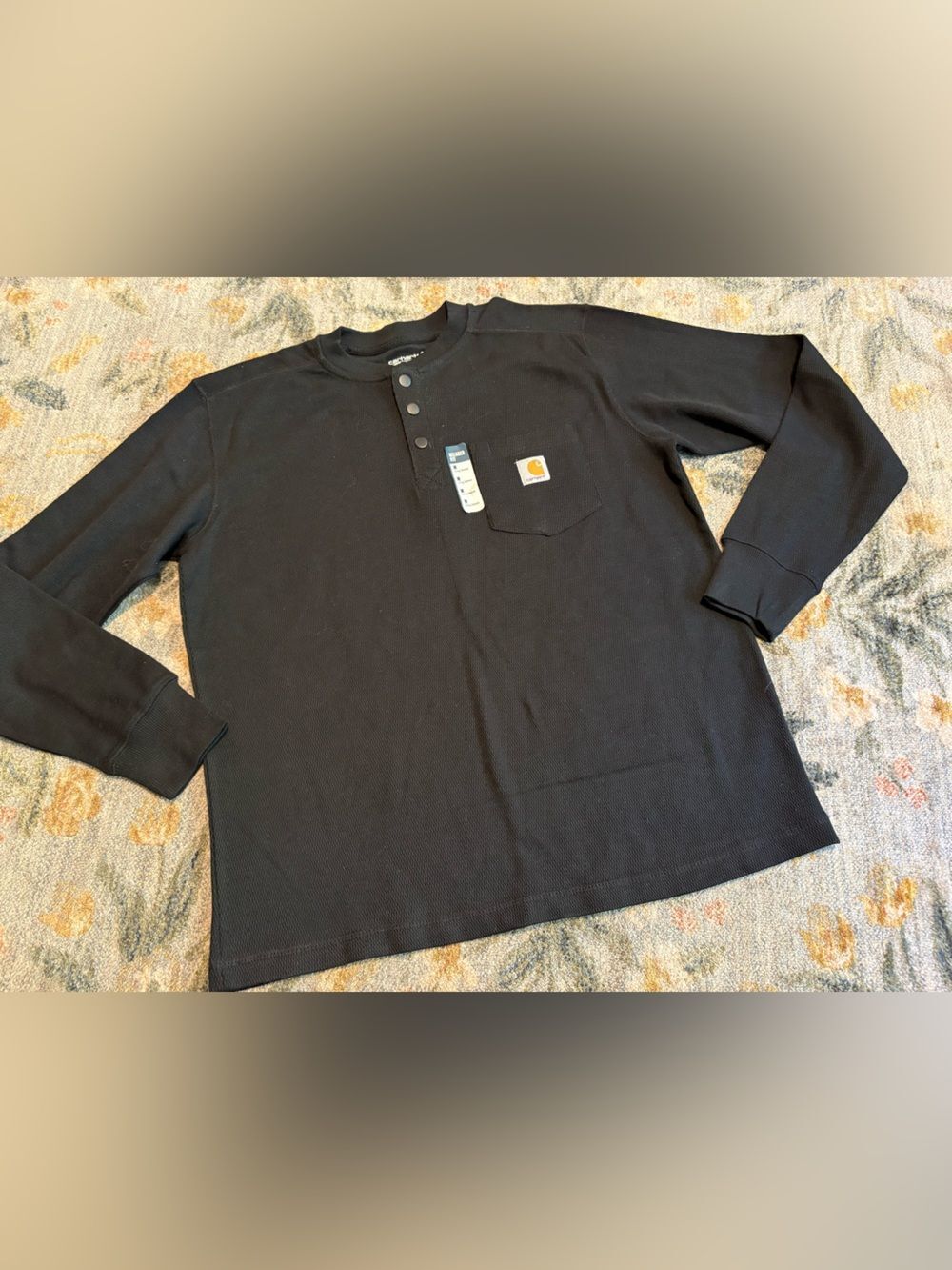Carhartt Long Sleeve Henley with Button Placket Medium